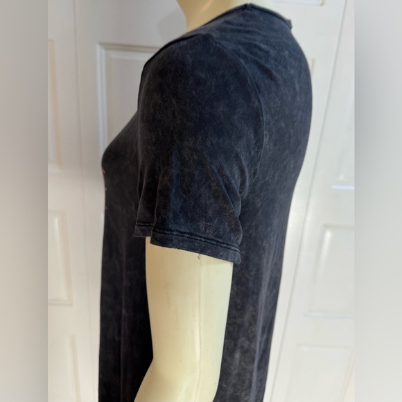 Xhilaration Wild and Free Graphic Tee Black Acid Wash Tunic XL Soft Stretch EUC - Picture 8 of 12